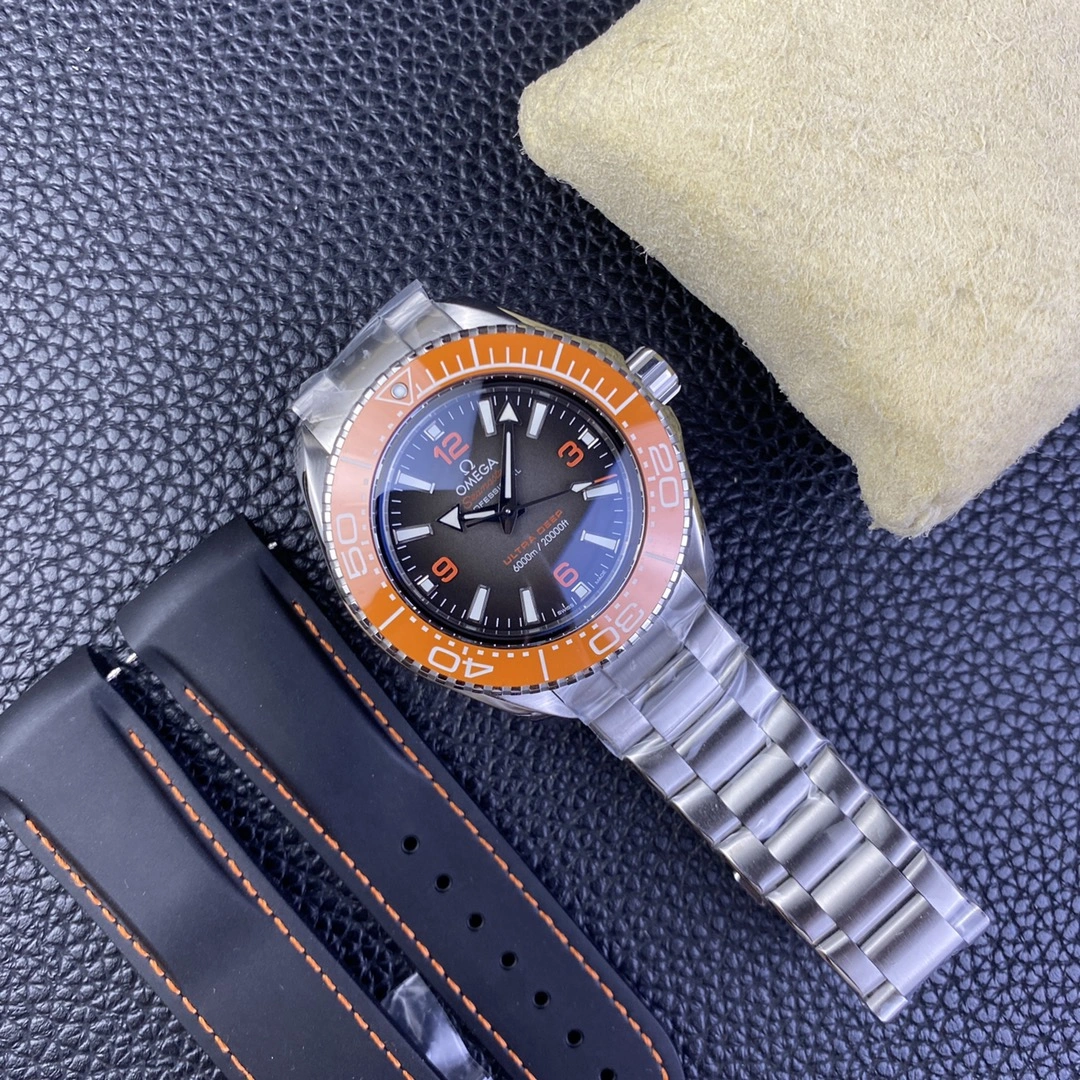 CBD Factory Omega Seamaster Ultra Deep 45.5mm Orange Bezel Grey Dial (215.30.46.21.06.001) 1:1 Super Clone – DD8912 Movement Snug 237